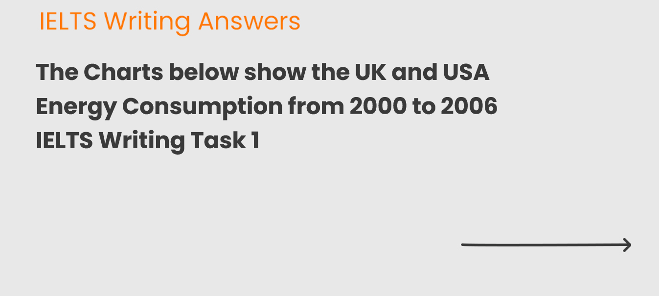 The Charts below show the UK and USA Energy Consumption from 2000 to 2006 IELTS Writing Task 1